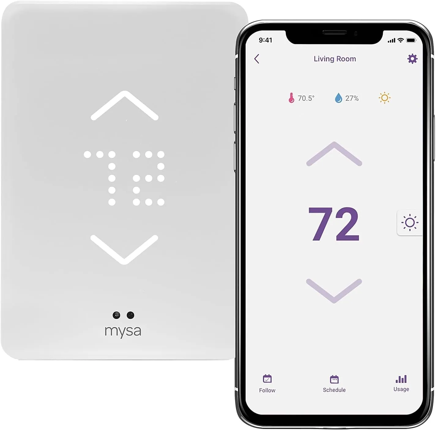 Mysa Smart Thermostat for Electric Baseboard Heaters 240V | Remote Control with 100% Free APP | Easy Install | HomeKit, Alexa, Google Home | Wi-Fi Programmable | Temp. & Humidity Alerts 4 Mysa Smart Thermostat for Electric Baseboard Heaters 240V | Remote Control with 100% Free APP | Easy Install | HomeKit, Alexa, Google Home | Wi-Fi Programmable | Temp. & Humidity Alerts - Image 4